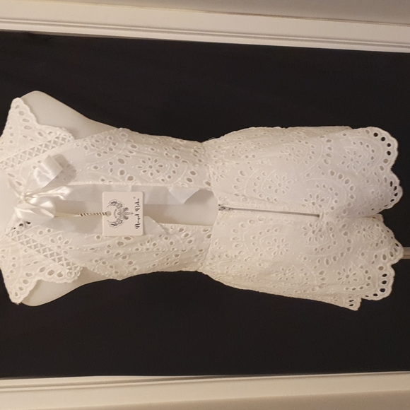 Gorgeous Angel Biba Playsuit White Lined 100% Cotton with pockets - Picture 5 of 6